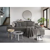 sit&more Ecksofa SIT & MORE "Latigo L-Form", grau (hellgrau), B:270cm T:163cm, Sofas, Ecksofa, mit Recamiere, wahlweise mit Bettfunktion und Bettkasten