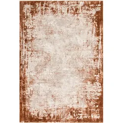 Kadima Design Boden-Teppich Hochwertig | 120x170cm, Florhöhe 1,1cm | Terrakotta | Wärmeisolierend | Wohnbereich | TIBER-Rieti Kollektion
