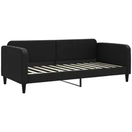 vidaXL Tagesbett Ausziehbar mit Schubladen Schwarz 90x200 cm Stoff
