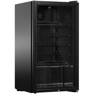 PKM Flaschenkühlschrank GKS90CB – Umluft-Kühlung, Energieeffizienzklasse C, Touch-Display, blaue LED-Beleuchtung