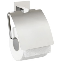 Wenko Turbo-Loc® Edelstahl Toilettenpapierhalter mit Deckel Quadro