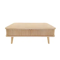 Couchtisch WOODMAN "Rove", beige (natur, natur, natur), B:107,5cm H:41cm T:58cm, Tische, besonderes Design, teilmassiv, Breite 107 cm