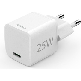 Hama Schnellladegerät Eco, USB-C, Power Delivery (PD)/Qualcomm® 3.0, 25W, Weiß (00187278)