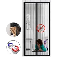 Elprico Magnetische Fliegengittertür,100x210cm Magnet Insektenschutz Tür,Automatisches Schließen Fliegengitter Balkontür,für Balkontür Wohnzimmer Terrassentür, Klebemontage Ohne Bohren