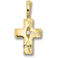Ketten-Anhänger ONE ELEMENT "0.01 ct Diamant Brillant Anhänger aus 585 Gelbgold", gold, Schmuckanhänger, Damen, 0,01 ct, Gelbgold 585-Gold-Diamanten, Gelbgold 585, Gold, Diamanten, für Damen – elegant, modern & vielseitig kombinierbar