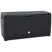 VidaXL Gartentruhe Anthrazit 119x48x60 cm Polypropylen