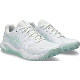 ASICS Damen Gel-Dedicate 8 Clay Sneaker, White/Pale Blue, 38