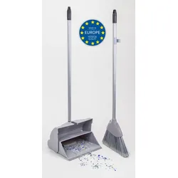 M-Home FAULE GRETE 2tlg Steh-Kehrgarnitur Besen & Schmutzcontainer
