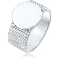 Elli PREMIUM Bandring Siegelring Relief Struktur 925 Silber Ringe Damen