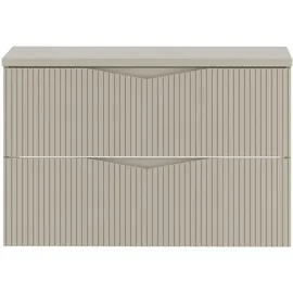 Badplaats Waschbeckenunterschrank Calen 2 Schubladen 80 x 52 cm Beige