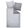 Davos Palermo Mako Satin Gestreift Grau 155 x 220 cm + 80 x 80 cm