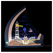 Weigla Schwibbogen Lichterspitze maritim (52x53,5cm) von Weigla Holzkunst