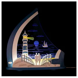 Weigla Schwibbogen Lichterspitze maritim (52x53,5cm) von Weigla Holzkunst