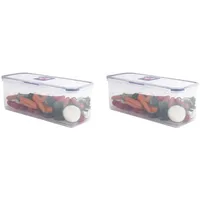 Lock & Lock Frischhaltedose rechteckig blau 27,9 x 11,6 x 10,2 cm 2 l