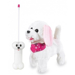 Jamara RC-Tier Trixi RC Plüschhund Weiss/Rosa 27MHz, Plüschtier, Ferngesteuerter Hund bellt läuft, Kuscheltier, Spieltier rosa|weiß