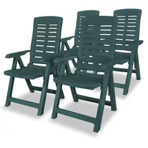 vidaXL Gartenstuhl 64,5 x 93,5 x 28,5 cm grün 4 St.