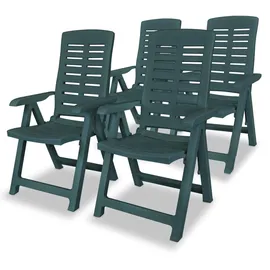 vidaXL Gartenstuhl 64,5 x 93,5 x 28,5 cm grün 4 St.