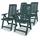 vidaXL Gartenstuhl 64,5 x 93,5 x 28,5 cm grün 4 St.