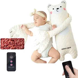 Choco Bear Baby Patter, Baby Patter for Sleep Choco Bear, Baby Butt Patter for Sleep, Patting Hand for Baby Sleep, Baby Patting Sleeping Toy, Cute & Cozy Choco Bear Sleep Buddies for Babies (White)