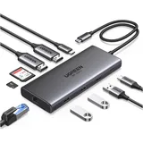 UGREEN Revodok Pro 210 USB-C Hub 100W PD Grey, 10-in-1 - Grau