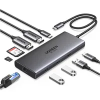UGREEN Revodok Pro 210 Usb-c, Hub 100W PD Grey, 10-in-1 - Grau