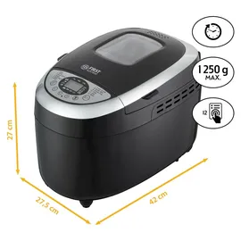 First Austria TZS First Austria - Brotbackautomat FA-5152-3-BA, 12 Programme, Kunststoff, bis 1250g, Schwarz