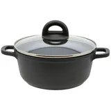 elo stahlwaren gmbh&co. kg ELO Kochtopf mit Glasdeckel BLACK, CK2 Ø 20cm