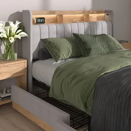 VitaliSpa Nura 160 x 200 cm Grau