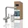 Schütte AQUASTAR PREMIUM Sprudelwasser-Spültischarmatur mit Kühl- und Filtersystem, 3 Wege Küchenarmatur, Osmose Wasserhahn, Küchenarmatur mit Wasserfilter gegen Kalkrückstände, Edelstahl