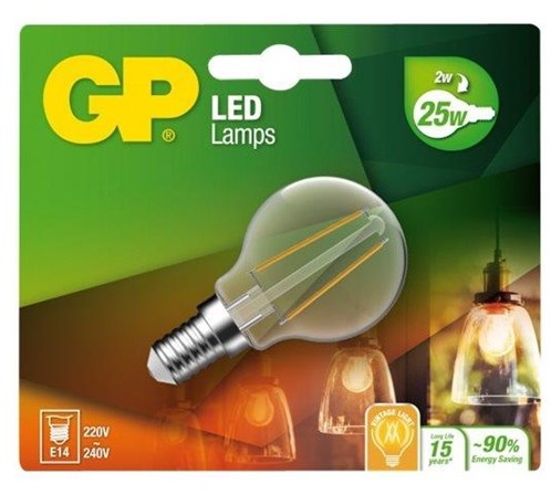 LED-Lampe Mini-ball Filament 2,3W/827 (25W) Clear E14