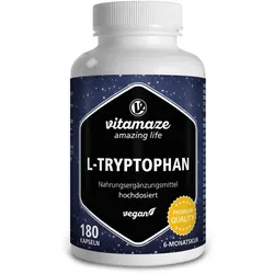 Vitamaze L-Tryptophan 500 mg hochdosiert Förderung von Schlaf und Regeneration 180 KAP