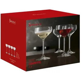 Spiegelau Coupette Gläser 290 ml, 4 Stück, Style, 4670188, Cocktailgläser aus Kristallglas, Sektschalen spülmaschinenfest