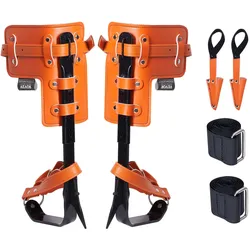 VEVOR Steigeisen Baumsteigeisen Baumklettern Kletter Set Orange 335,28-431,8mm