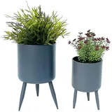 DanDiBo Ambiente Blumenständer 13 x 23 x 13 cm Grau