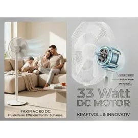 Fakir VC 80 DC 17 cm Standventilator Weiß