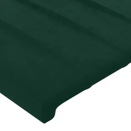 vidaXL LED Kopfteil Dunkelgrün 147x16x118/128 cm Samt