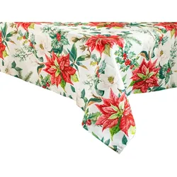 Dekorierte Polyester Weihnachten Blume Tischtuch cm 140x180 6 Plätze.