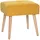 miliboo Niedriger Hocker Stoff 46 x 46 x 46 cm Senfgelb
