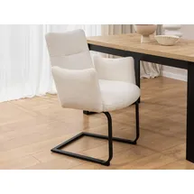 s-style möbel Hera Polsterstuhl Bouclé weiß