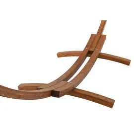 CLP Hängematte freistehend Miramar mit Holzgestell bis 150 kg belastbar, ideal für Garten, Terrasse, Balkon, Farbe:Creme