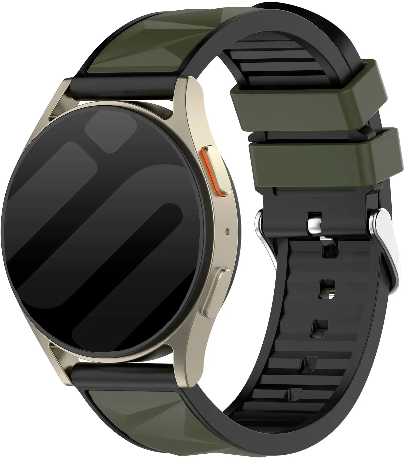 Strap-it Gard Pro Ultra 2+ Armband Silikon 'Sport' für Gard Pro Ultra 2+ - Armeegrün/schwarz - Schnallenverschluss