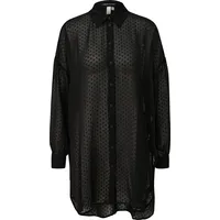 QS Transparente Longbluse schwarz 34