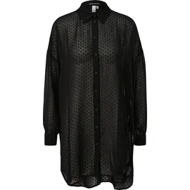 QS Transparente Longbluse schwarz 34