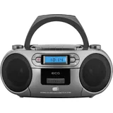 ECG CDR 999 DAB DAB+ / FM-Radio mit CD/Kassetten-Player, Silver