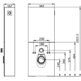 Primaster Vorwandelement Wand-WC inkl. Spülkasten 100 x 38 cm Weiß