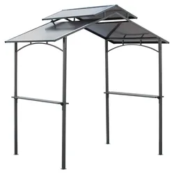 Outsunny Pavillon Stahl, PC-Platte