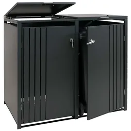 Proregal Mülltonnenverkleidung 122 x 132 x 84 cm anthrazit