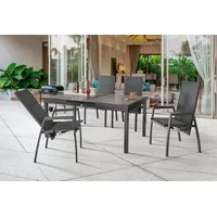 Destiny Sitzgruppe COSTA IMOLA 4 Hochlehner + Tisch 165/215x100x75cm