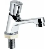 Niemals verwendet] Chrom-Wasserhahn mit selbstschließendem Zeitfluss, wassersparend, Zeitverzögerung für Waschbecken, Waschbecken, Wasserhahn für