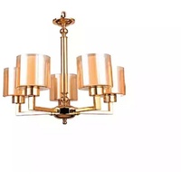 JVmoebel Kronleuchter Glas Deckenlampe Stil Modern Wohnzimmer Hängeleuchte neu, Leuchtmittel wechselbar, Made in Europe goldfarben